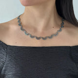 Mid century era design silver choker