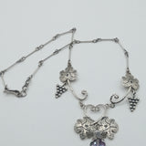 Vine vintage design handcrafted silver necklace
