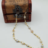 Fairy bead natural baroque multi color pearl sterling silver necklace