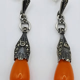 Vintage water drop art design earrings