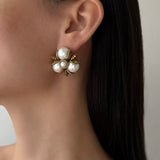 French medieval style chandelier clip on earrings
