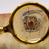 Bavarian Vintage Antique Finish Two-Tone Gold Sterling Silver Ring,