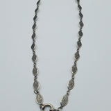 Art deco design silver long chain