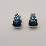 Ocean blue fish art design earrings