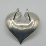 Vintage design silver heart pendant