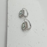 French style crystal and silver earrings