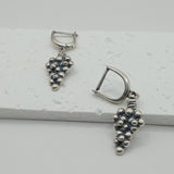 Vintage inspired Grape silver earrings