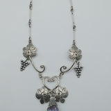Vine vintage design handcrafted silver necklace