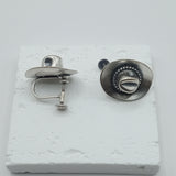 Far west oxidize Silver Earrings Cowboy Hat design
