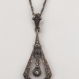 Art deco era triangular design pendant