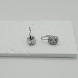 French style crystal and silver earrings