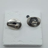 Far west oxidize Silver Earrings Cowboy Hat design