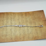 Art deco era inspired silver bar bracelet