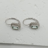 French style crystal and silver earrings