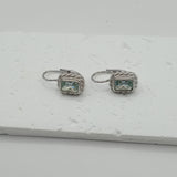 French style crystal and silver earrings