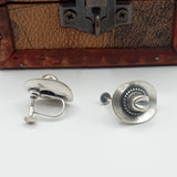 Far west oxidize Silver Earrings Cowboy Hat design