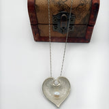 Vintage design silver heart pendant