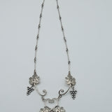 Vine vintage design handcrafted silver necklace