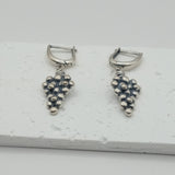 Vintage inspired Grape silver earrings