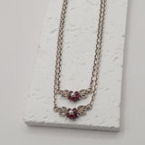 Authentic Rokuzan Japan Necklace | 925 Sterling Silver Genuine Ruby & Freshwater Pearl Necklace