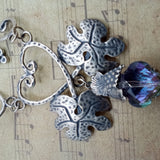 Vine vintage design handcrafted silver necklace