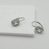 French style crystal and silver earrings