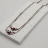 Authentic Rokuzan Japan Necklace | 925 Sterling Silver Genuine Ruby & Freshwater Pearl Necklace