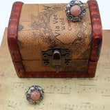 Silver Rhodochrosite stone  Earrings - Vintage Danish Style