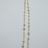 Fairy bead natural baroque multi color pearl sterling silver necklace