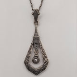 Art deco era triangular design pendant