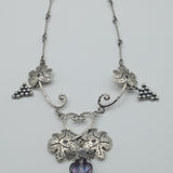 Vine vintage design handcrafted silver necklace
