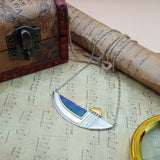 Ship vintage design necklace