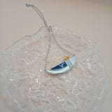Ship vintage design necklace