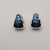 Ocean blue fish art design earrings