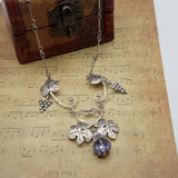 Vine vintage design handcrafted silver necklace