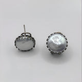 Genuine waterpearl antique style earrings