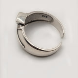 Vintage pyramid design silver adjustable ring