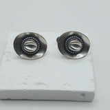 Far west oxidize Silver Earrings Cowboy Hat design