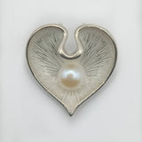 Vintage design silver heart pendant